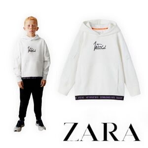ZARA Kids | Oyster White | ATHLETIC SNAP BUTTON SWEATSHIRT